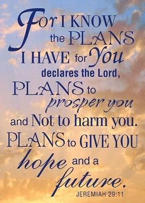 I have plans for you, says the Lord